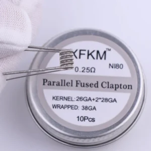 XFKM - Coil DL - Ni80 (Nichrome) - Parallel Fused Clapton - 0.25 ohm - Imagem 1