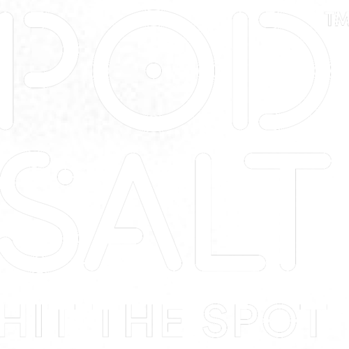 Logo Pod Salt Hit The Spot - White