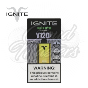 Ignite - V120 Pro - Green Apple - Gold - até 12.000 Puffs - Imagem 1