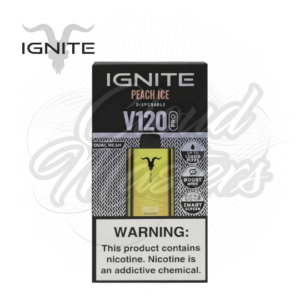 Ignite - V120 Pro - Peach Ice - Gold - até 12.000 Puffs - Imagem 1