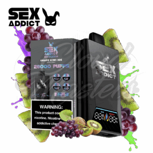 Sex Addict by Dan Bilzerian - S280 - Black - Grape Kiwi Ice - até 28.000 Puffs - Imagem 1