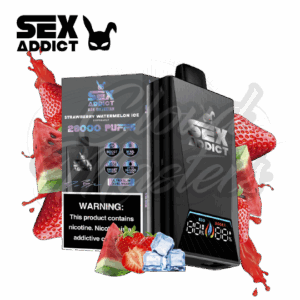 Sex Addict by Dan Bilzerian - S280 - Black - Strawberry Watermelon Ice- até 28.000 Puffs - Imagem 1