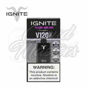 Ignite - V120 Pro - Passion Sour Kiwi - Black- até 12.000 Puffs - Imagem 1