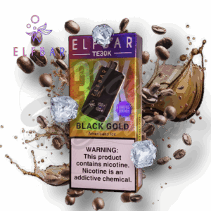 Elfbar- TE30K - Black Gold - Limited Edition - Americano Ice (Café Americano Gelado) - até 30.000 Puffs - Imagem 1