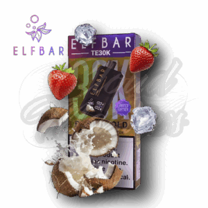 Elfbar- TE30K - Black Gold - Limited Edition - Coconut Strawberry Ice - até 30.000 Puffs - Imagem 1