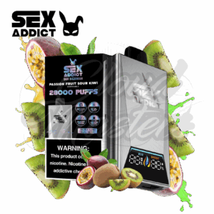 Sex Addict by Dan Bilzerian - S280 - Silver - Passion Fruit Sour Kiwi - até 28.000 Puffs - Imagem 1
