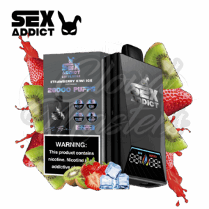 Sex Addict by Dan Bilzerian - S280 - Black - Strawberry Kiwi Ice - até 28.000 Puffs - Imagem 1