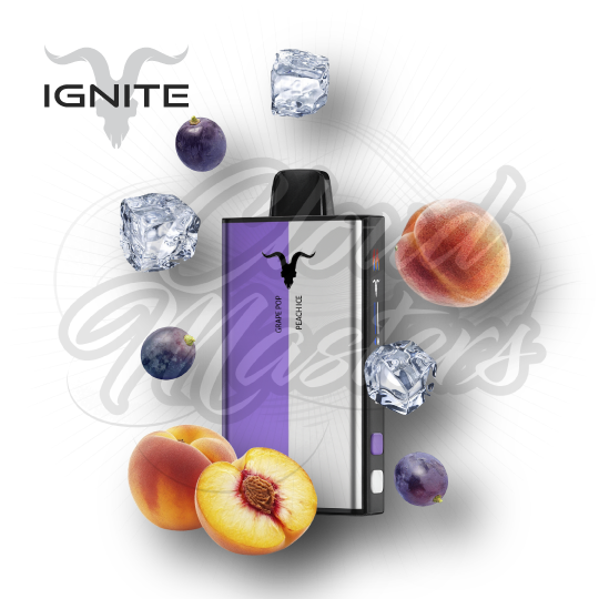 Ignite – Mix – Grape Pop & Peach Ice – até 40.000 Puffs – Cloud Masters  Brasil