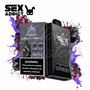 Sex Addict by Dan Bilzerian - S280 - Black - Grape Açaí - até 28.000 Puffs - Imagem 1