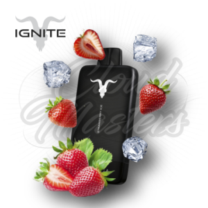 Ignite - V155 - Ultra Slim - Matte Black - Strawberry Ice - até 15.500 Puffs - Imagem 1